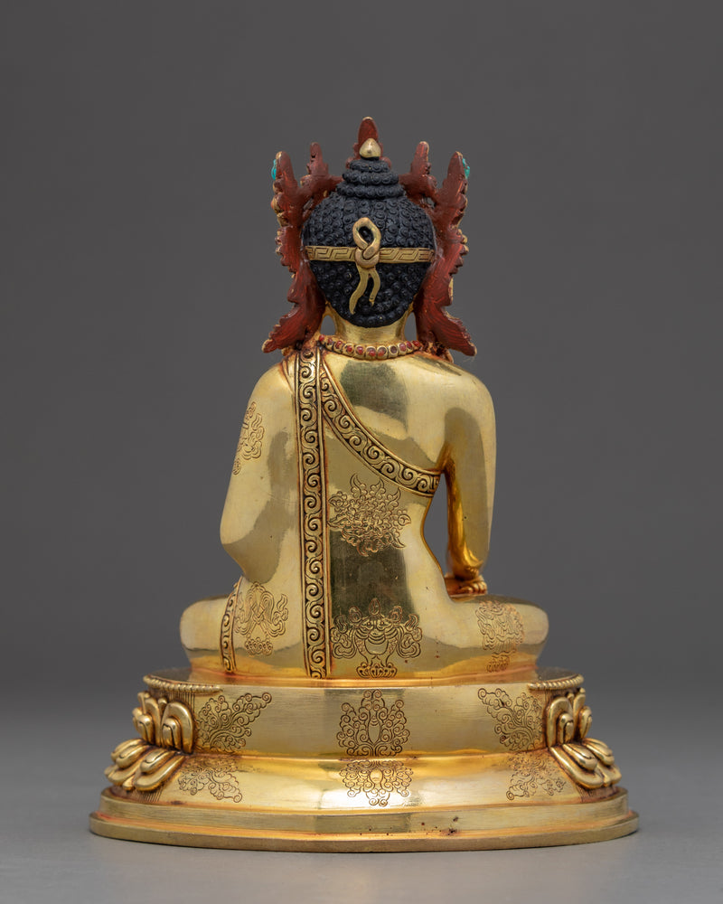 Crown Shakyamuni Buddha | Traditionally Hand Painted Statue