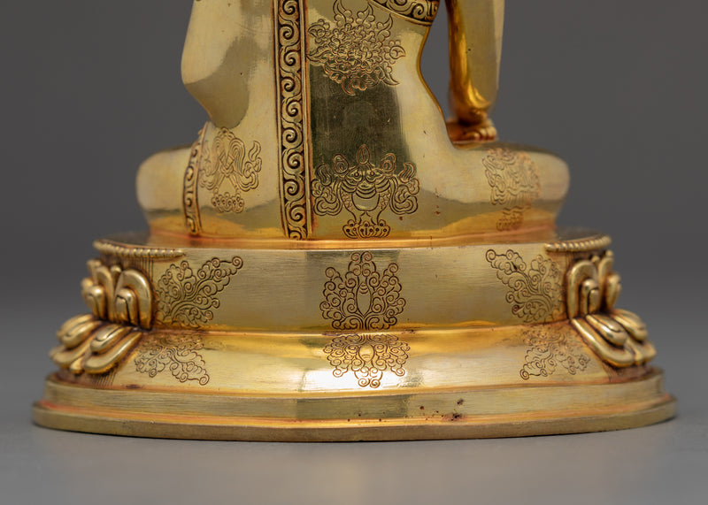 Crown Shakyamuni Buddha | Traditionally Hand Painted Statue