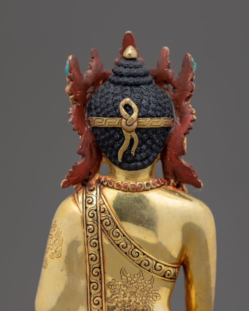 Crown Shakyamuni Buddha | Traditionally Hand Painted Statue