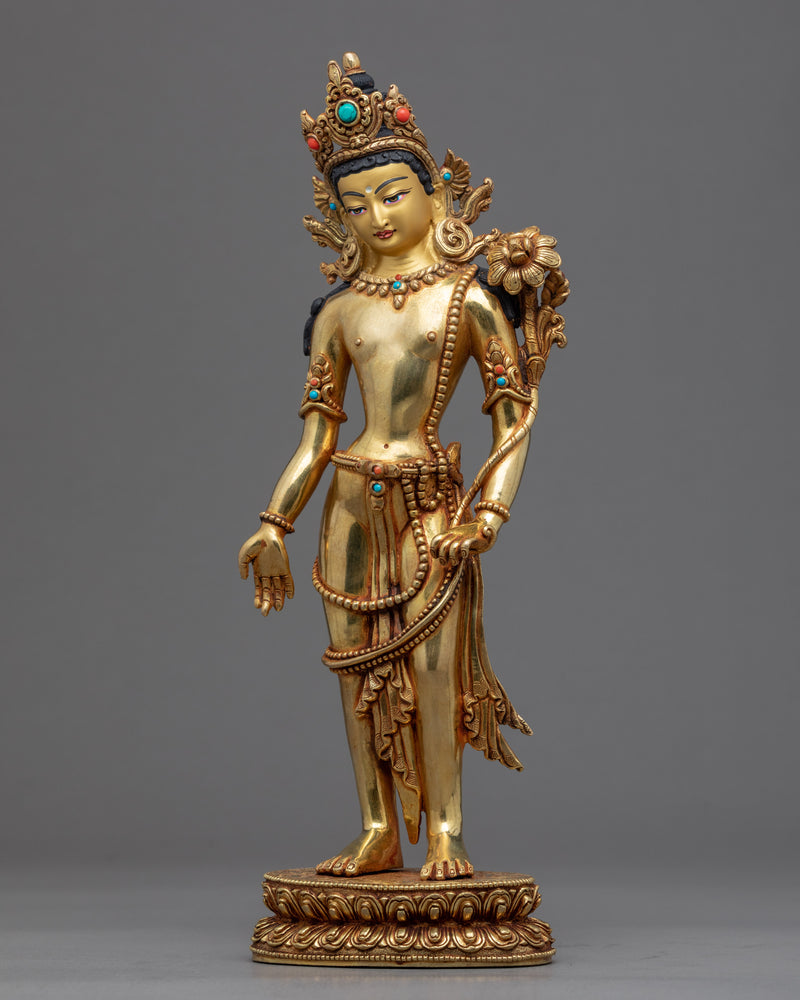 Standing Avalokiteshvara Buddha Statue | Bodhisattva Chenrezig Traditional Artwork