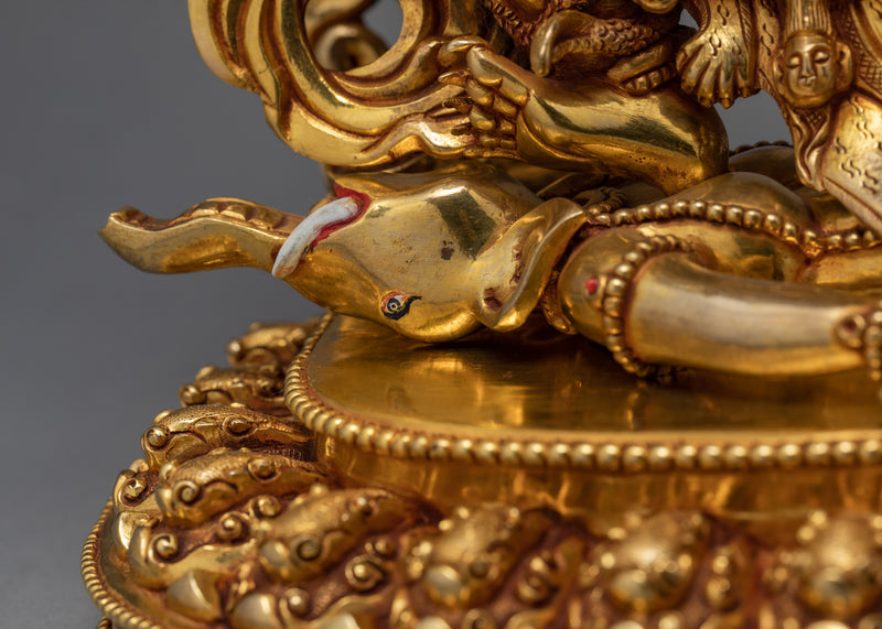 6 Armed Mahakala | 24K Gold Plated Statue