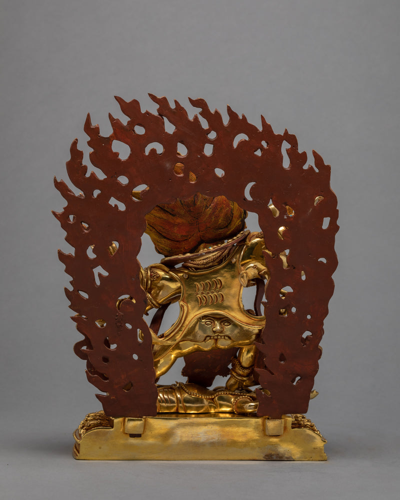 6 Armed Mahakala | 24K Gold Plated Statue