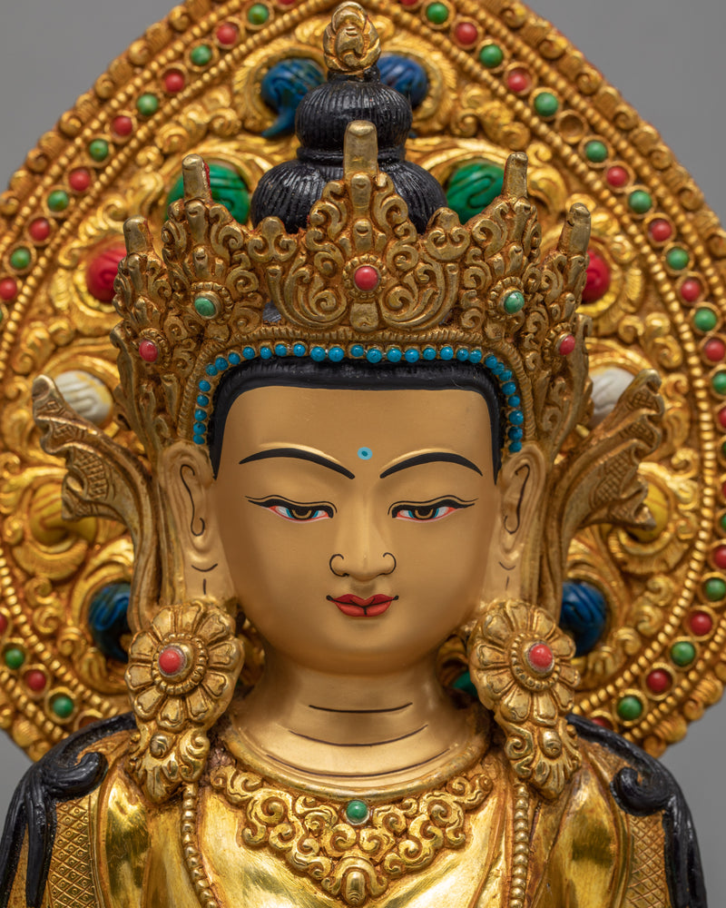 Ksitigarbha Statue | Himalayan Buddhist Sculpture | Bodhisattva