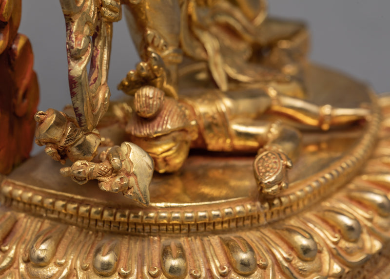 Sakya Vajrapani Statue | Gold Gilded Buddhist Statue