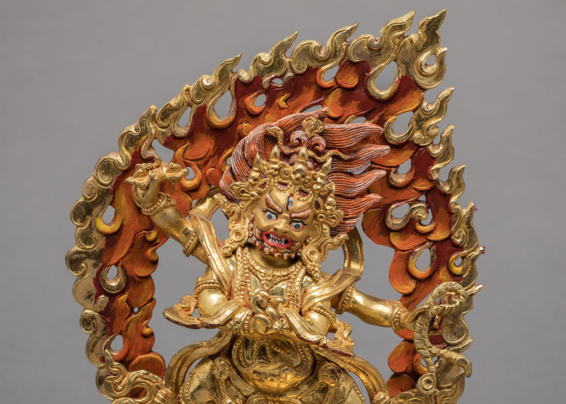 Sakya Vajrapani Statue | Gold Gilded Buddhist Statue