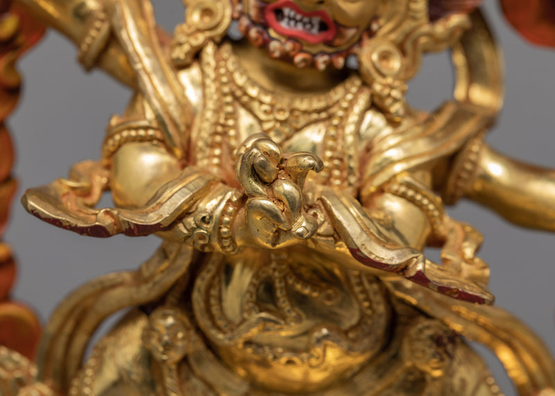 Sakya Vajrapani Statue | Gold Gilded Buddhist Statue