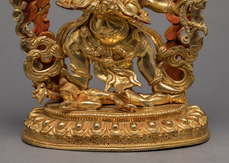 Sakya Vajrapani Statue | Gold Gilded Buddhist Statue