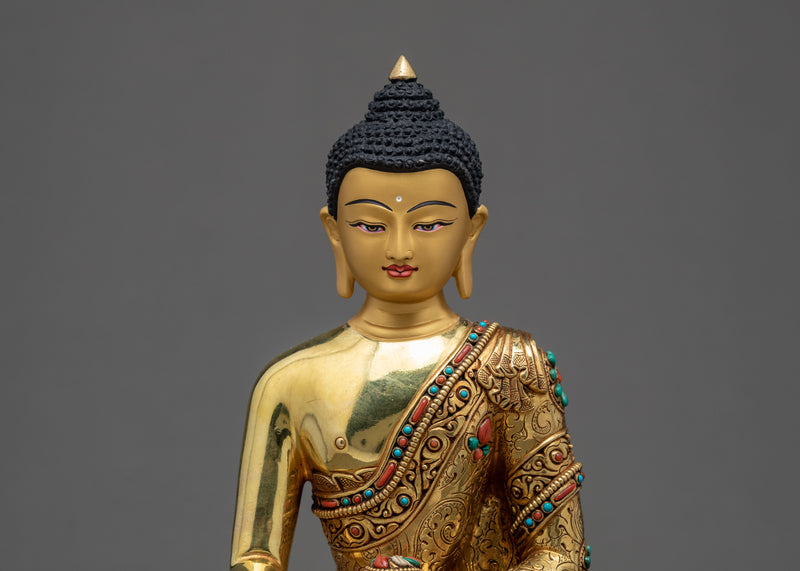 Buddha Shakyamuni Sculpture | Buddhism Enlightened Deity Statue