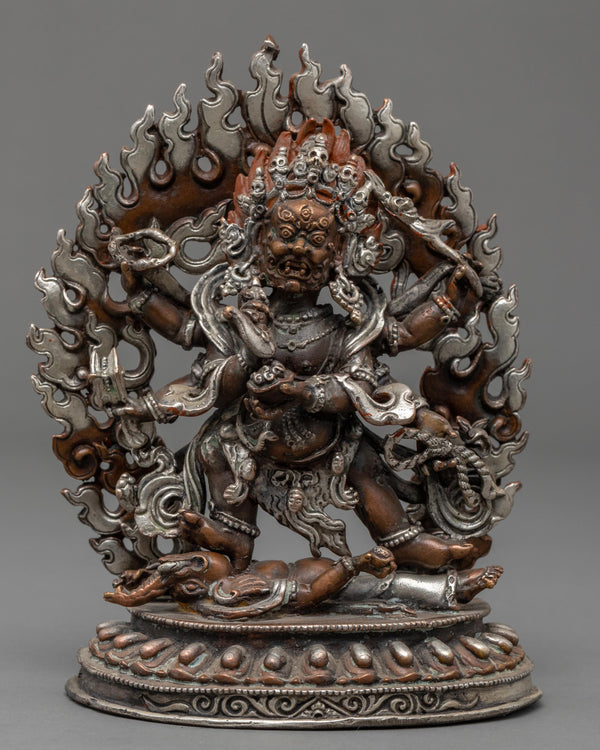 Miniature Six Armed Mahakala Statue