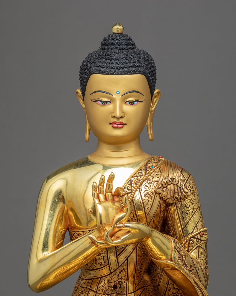 Three Buddhas Statue | Traditionally Hand Carved Statue