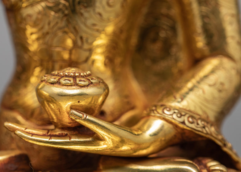 3 Buddha Statue | Tibetan Art Plated with Gold