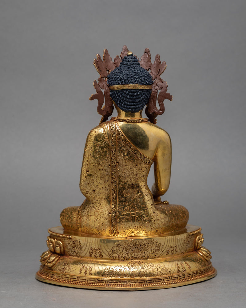 3 Buddha Statue | Tibetan Art Plated with Gold