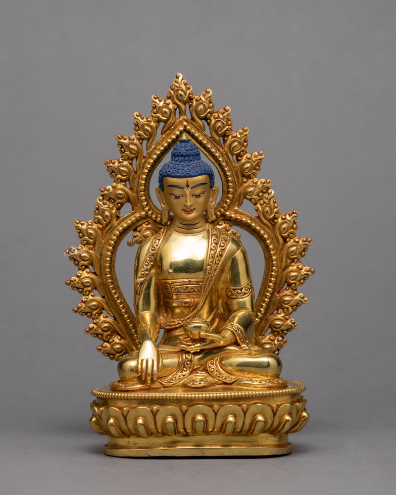 Three Buddha Statue | Tibetan Art Plated with Gold