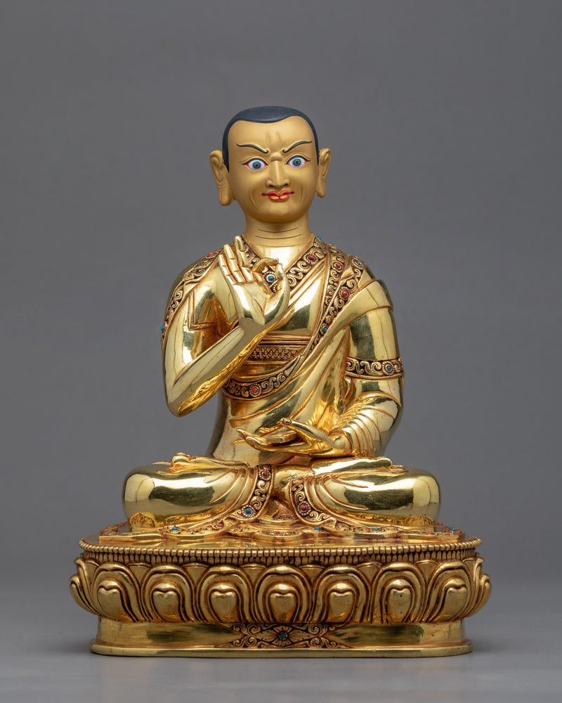 Je Tsongkhapa Sculpture With Gyaltsab Je & Khedrp Je | Traditional Buddhist Art