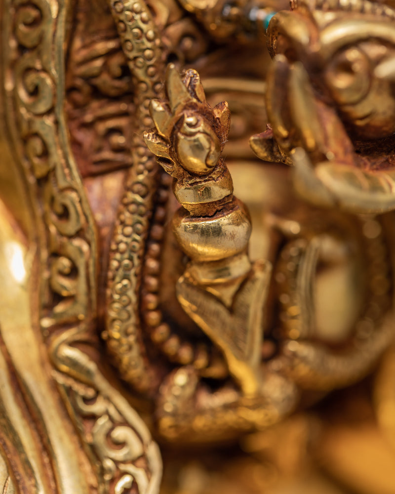 Mahakala Bernagchen | Gold Plated Handcrafted Traditional Bernagchen Statue