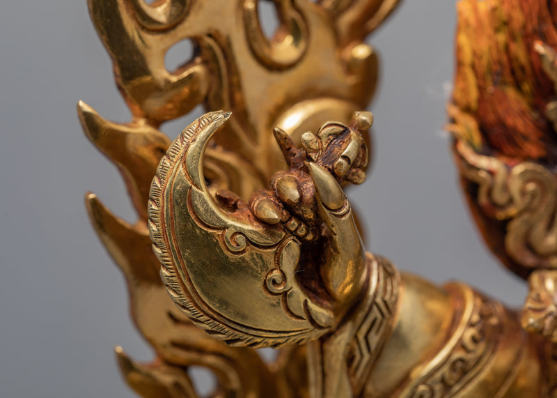 Mahakala Bernagchen | Gold Plated Handcrafted Traditional Bernagchen Statue