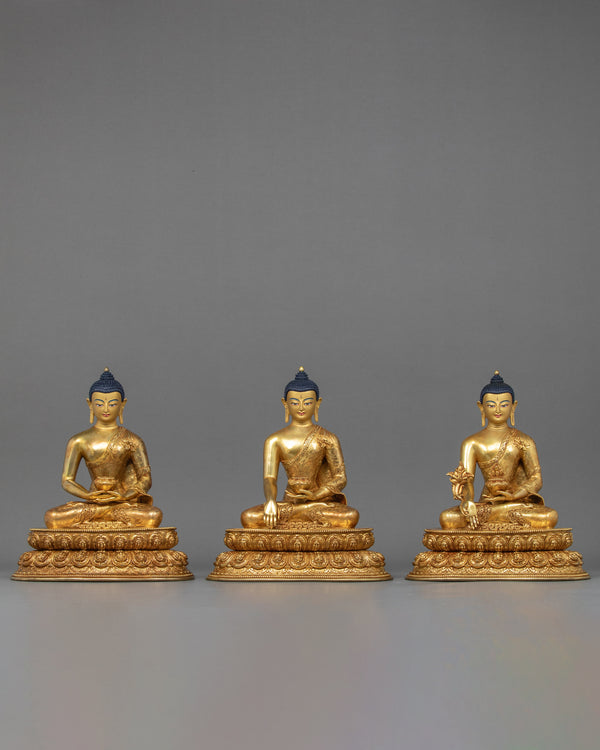 Three Wise Buddha Statues