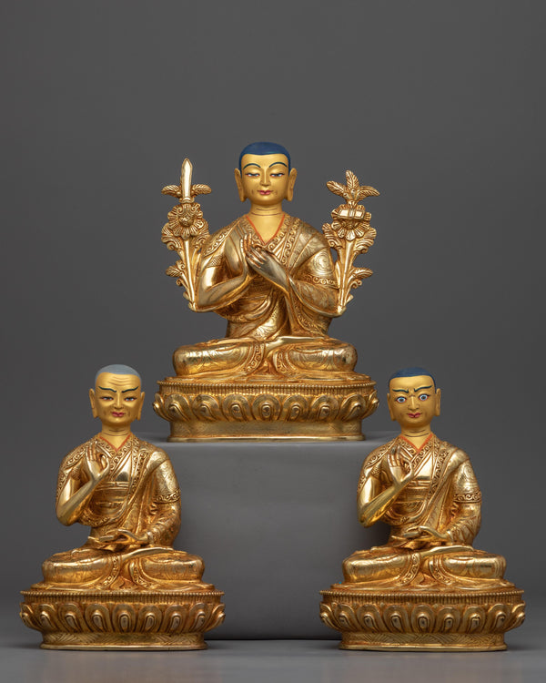 Je Tsongkhapa Statue Set | Je Tsongkhapa, Je Gyaltsab, Je Khedrup Statue