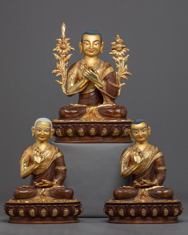 Tsongkhapa and His Disciples Set Sculpture