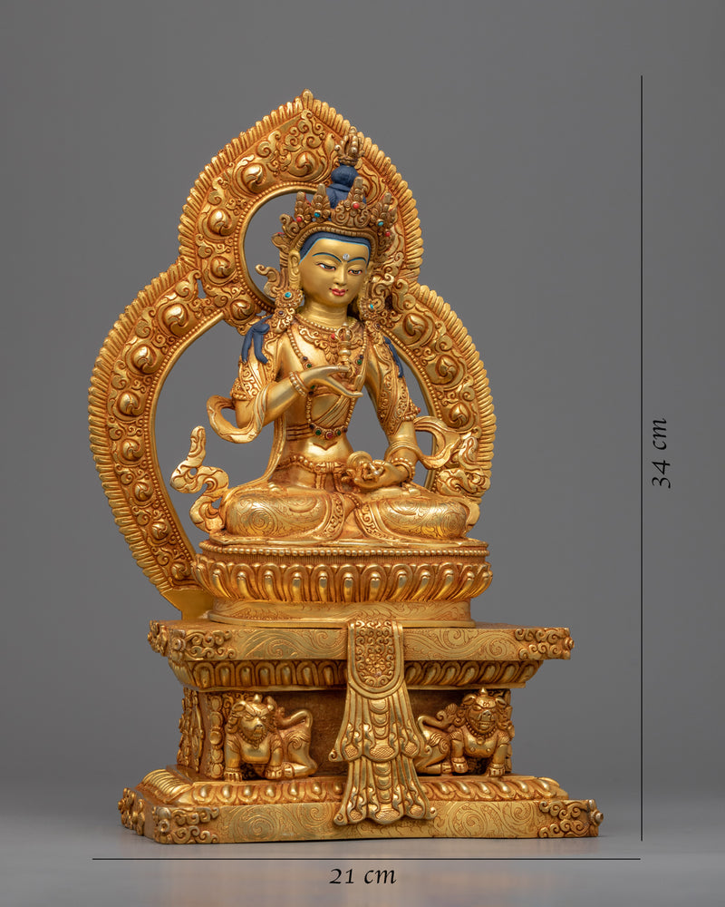 Traditionally Hand-Sculpted Vajrasattva Chant Sculpture | Tibetan Dorje Sempa Figurine