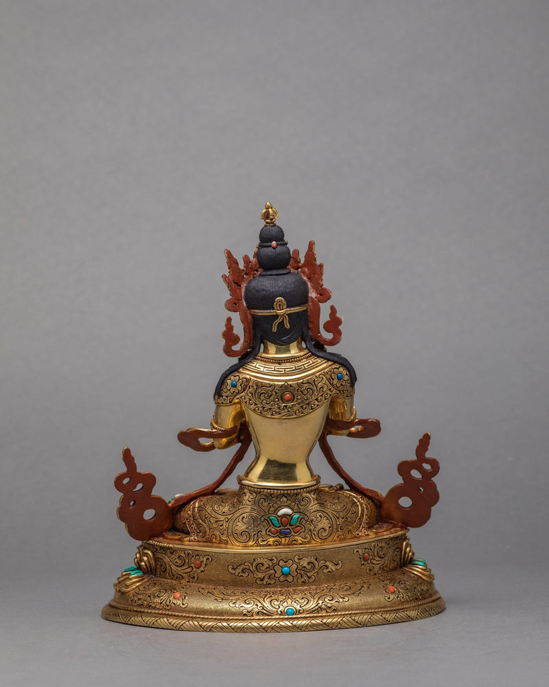 Vajradhara Gold Gilded Statue | Traditional Tibetan Fine Art