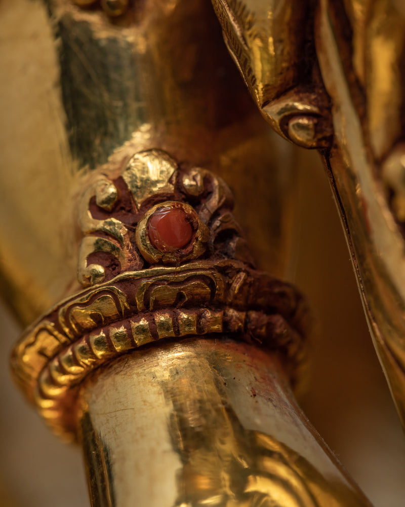 Vajrapani   | Bodhisattva Statue | Traditionally Gold Glided Sculpture