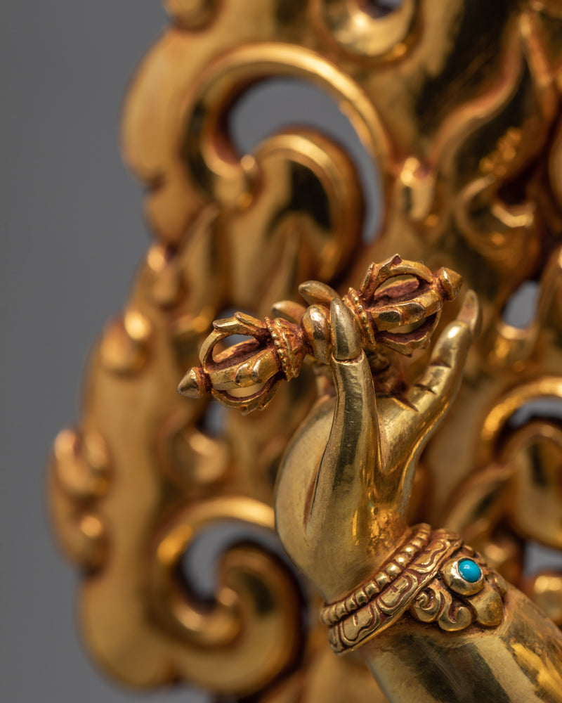 Vajrapani   | Bodhisattva Statue | Traditionally Gold Glided Sculpture