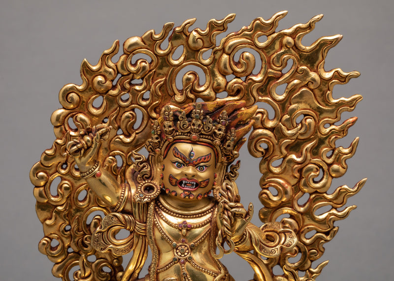 Vajrapani Statue | Plated With Gold | Himalayan Buddhist Art