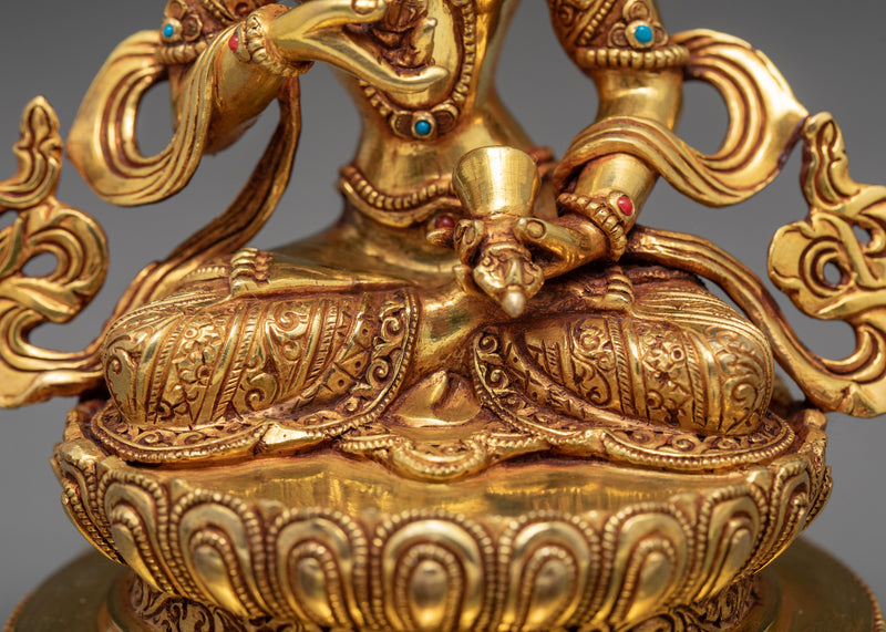 Seated Vajrasattva | Powerful Deity Of Purification | 24K Gold Gilded Statue