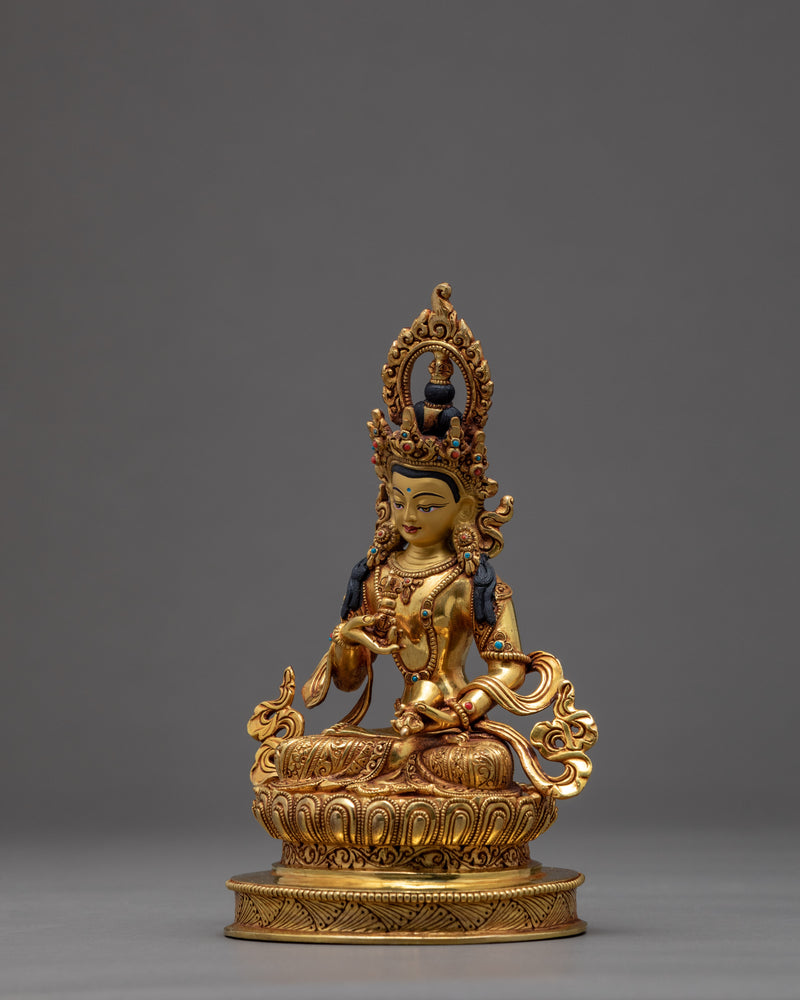 Seated Vajrasattva | Powerful Deity Of Purification | 24K Gold Gilded Statue