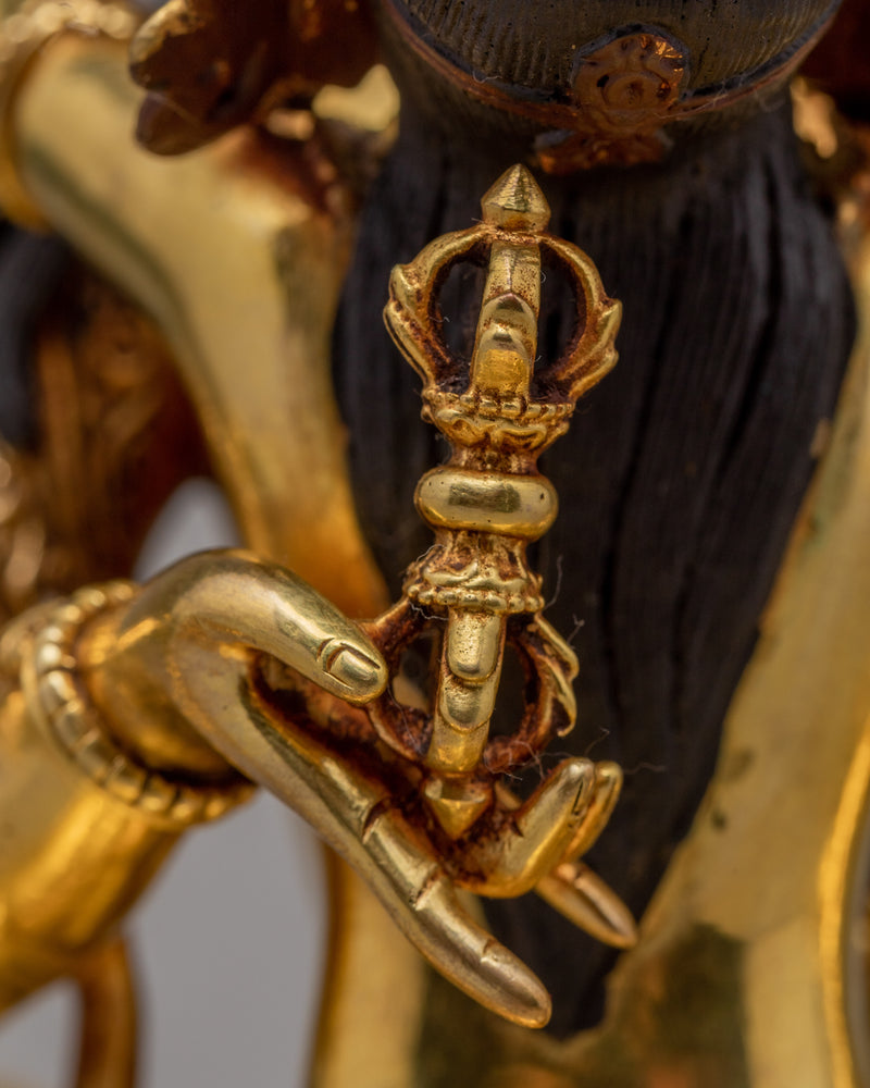 Vajrasattva With Consort Statue  | Himalayan Buddhist Statue | Glided With Gold