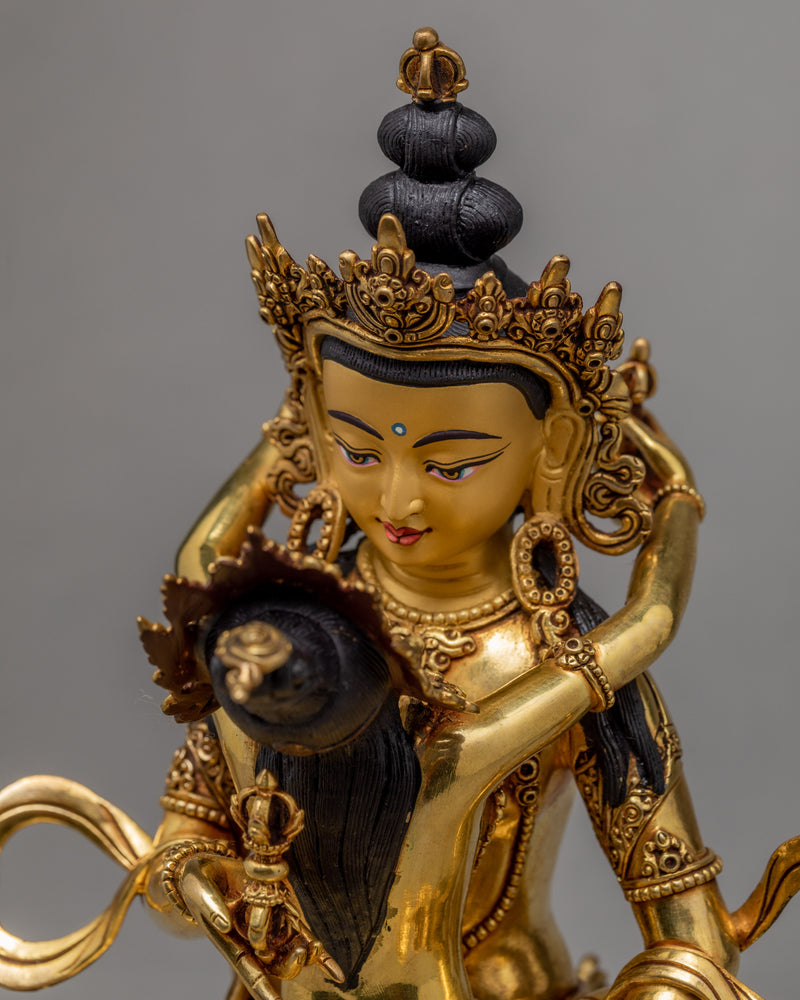 Vajrasattva With Consort Statue  | Himalayan Buddhist Statue | Glided With Gold