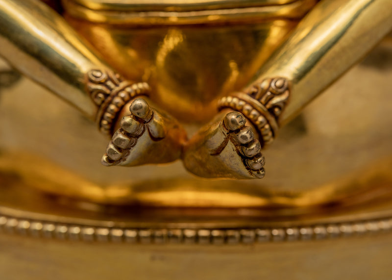 Vajrasattva With Consort Statue  | Himalayan Buddhist Statue | Glided With Gold