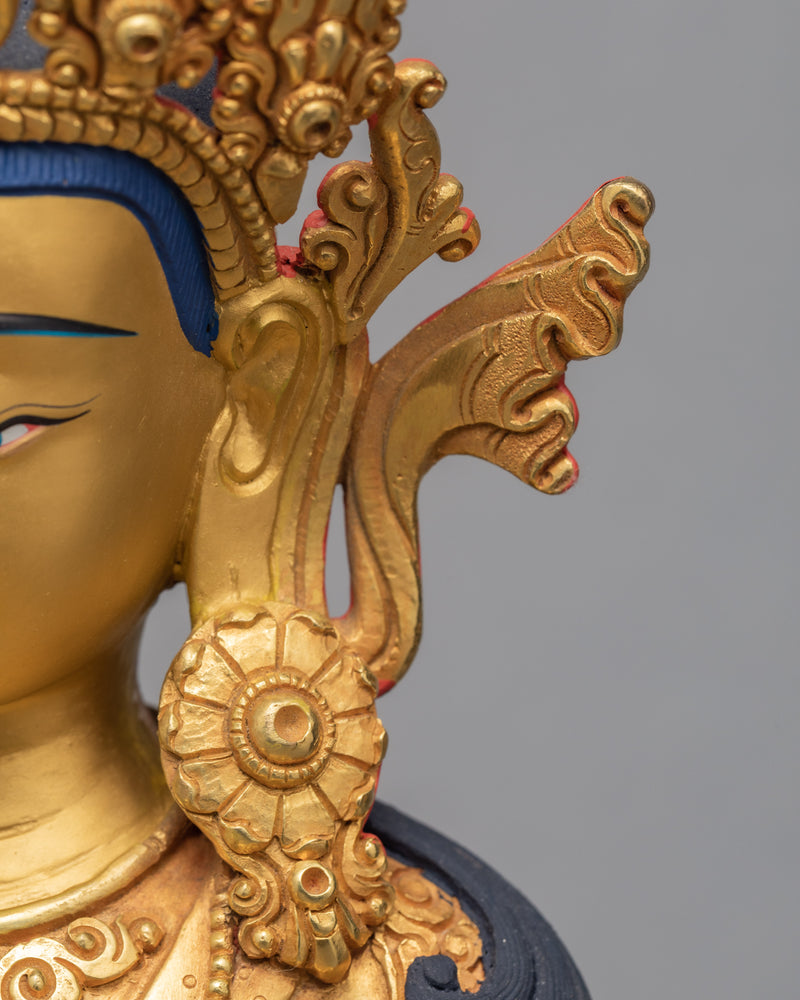 Vajrasattva Statue | Tibetan Statue Plated With Pure 24K Gold