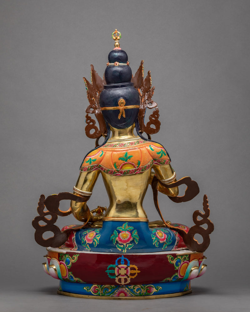 Unique Vajrasattva (Dorje Sempa), Gold Statue for the Preliminary Practice