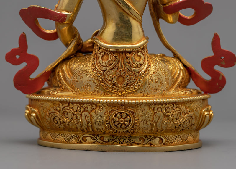 Bodhisattva Vajrasattva Golden Statue | Dorje Sempa in Tibetan Buddhism