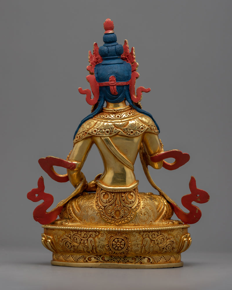 Bodhisattva Vajrasattva Golden Statue | Dorje Sempa in Tibetan Buddhism