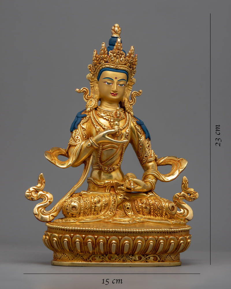 Bodhisattva Vajrasattva Golden Statue | Dorje Sempa in Tibetan Buddhism