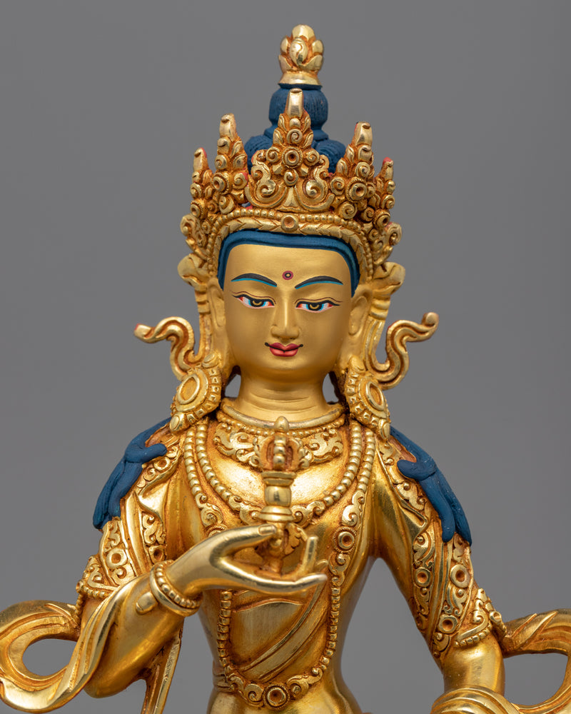 Bodhisattva Vajrasattva Golden Statue | Dorje Sempa in Tibetan Buddhism