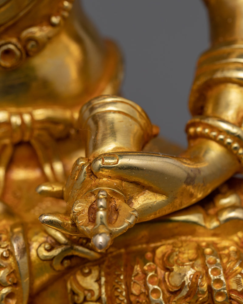 Bodhisattva Vajrasattva Golden Statue | Dorje Sempa in Tibetan Buddhism