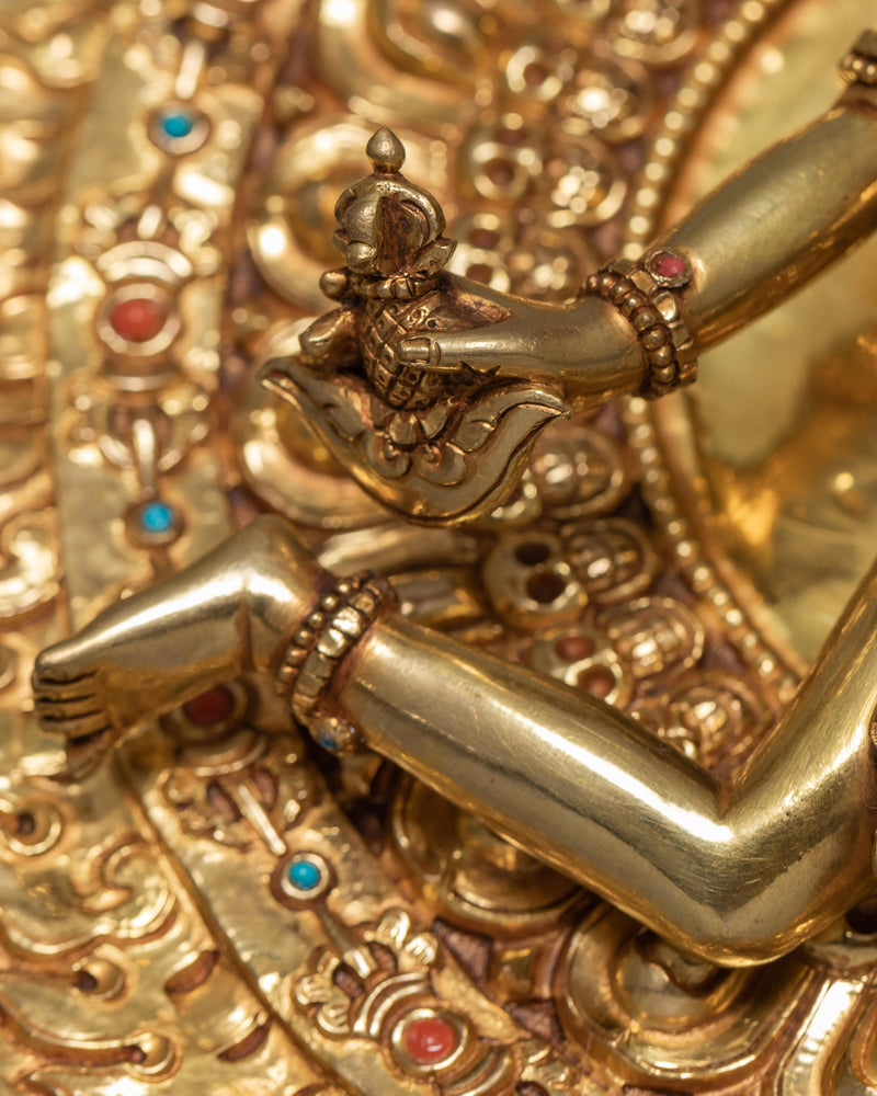 Vajrayogini Dakini Statue | Traditional Buddhist Gold Gilded Art