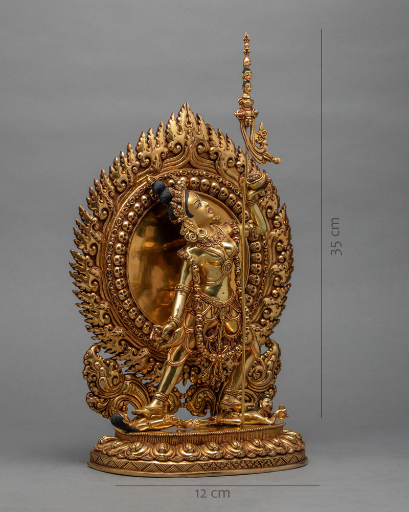 Vajrayogini Statue |  Gold Gilded Dakini Statue |  Buddhist Art