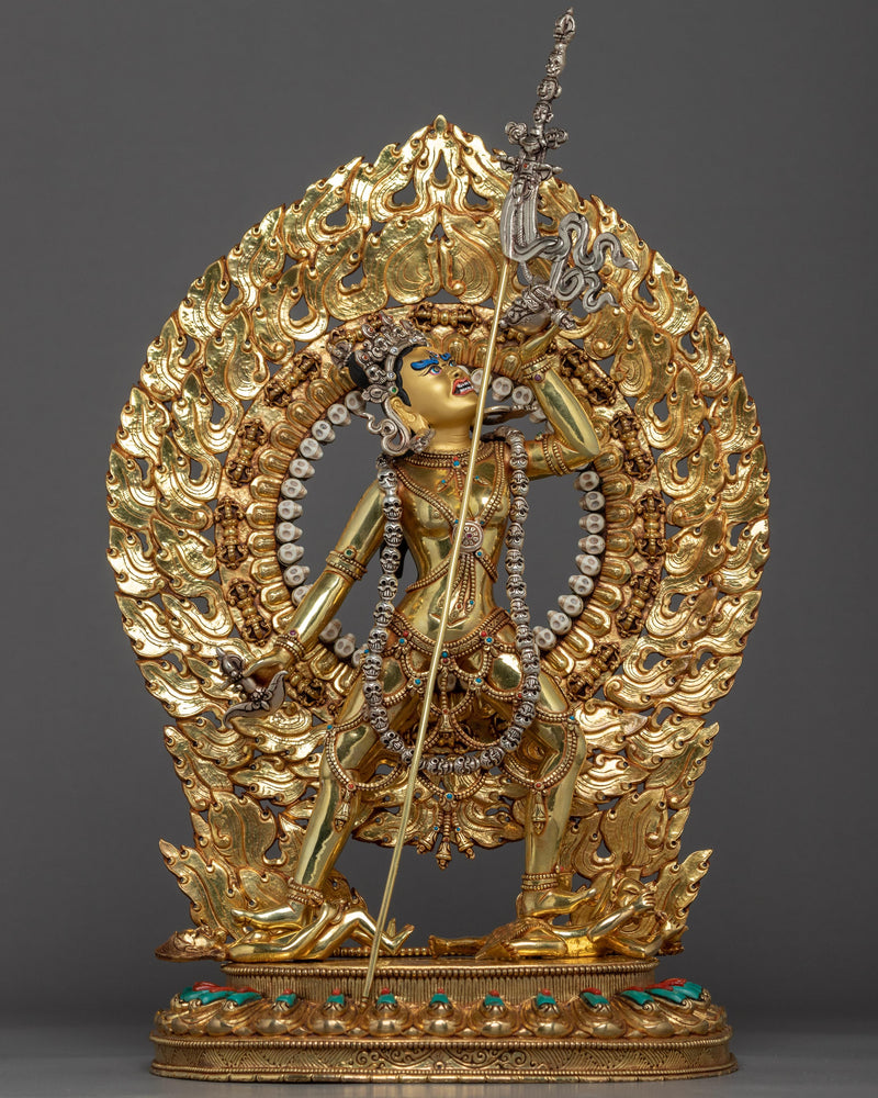 Vajrayogini Gold Gilded Dakini Statue 