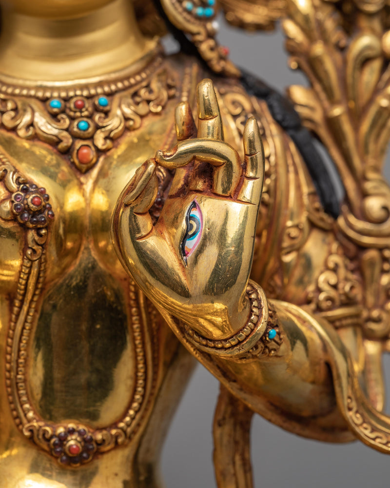 White Tara | Gold Plated Statue