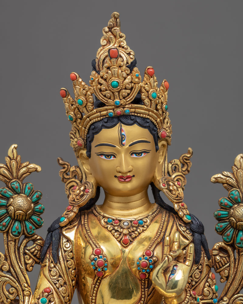 The White Tara Statue | Tibetan Buddhist Art