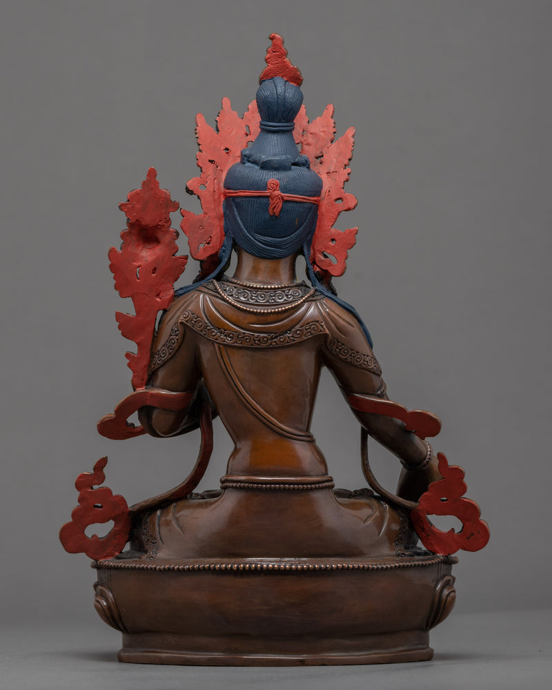 Buddhist White Tara Sculpture | Traditional Tibetan Buddhist Deity