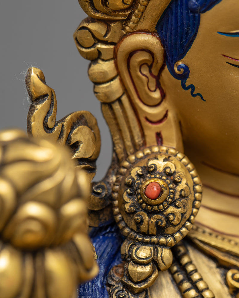 White Tara Goddess Sculpture | Traditional Buddhist Art