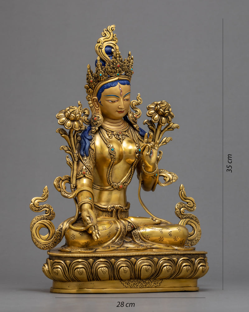 White Tara Goddess Sculpture | Traditional Buddhist Art