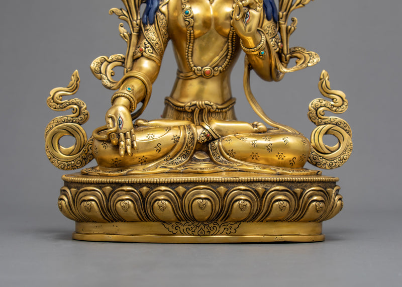 White Tara Goddess Sculpture | Traditional Buddhist Art