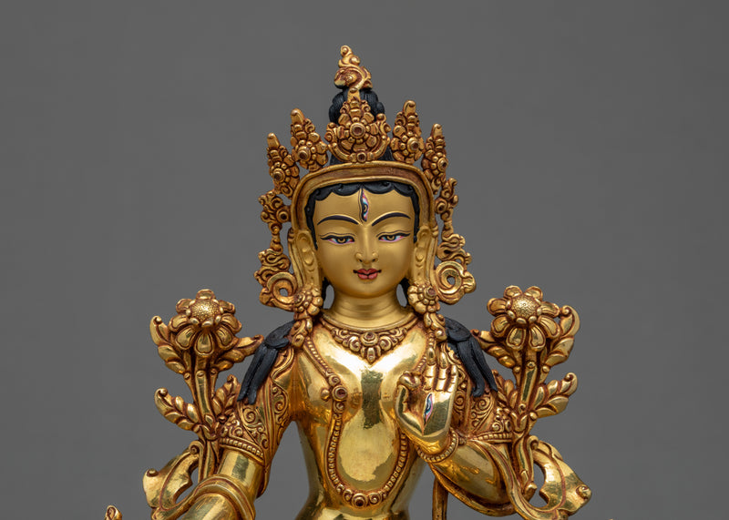 White Tara Statue | Deity Of Compassion, Long Life And Healing